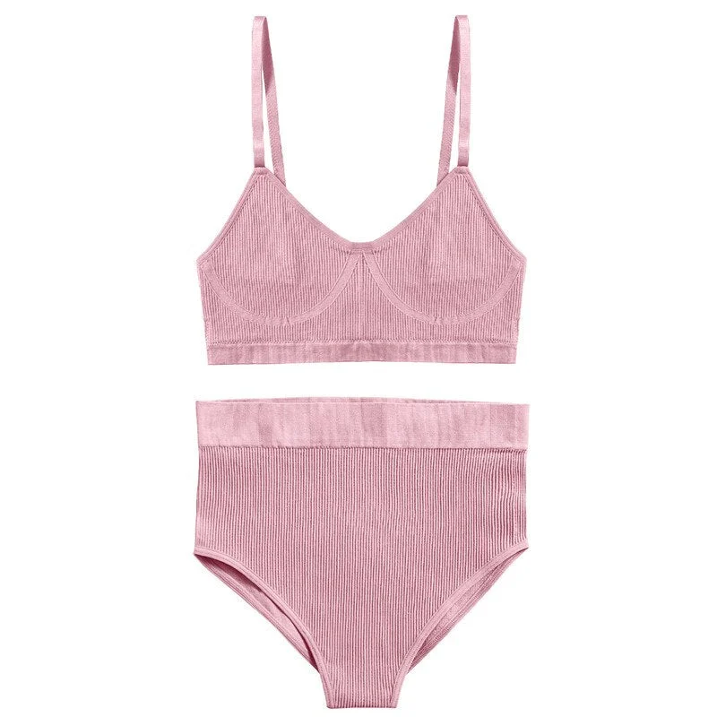 FINETOO Seamless Women Bra Panties Set Push Up Sports Tank Tops +Panty Sets Sexy Active Bra Lingerie Fitness Crop Top Underwear