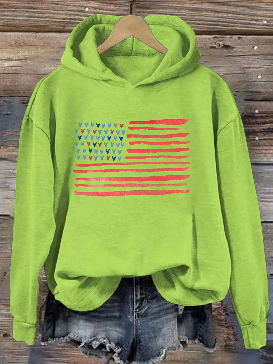 Love American Flag Hoodie