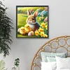 Lapins et petits poules jaunes-perceuse ronde peinture diamant-40*40cm