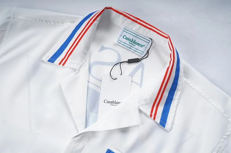 Casablanca 2023SS New Product Silk Short Sleeve Shirt