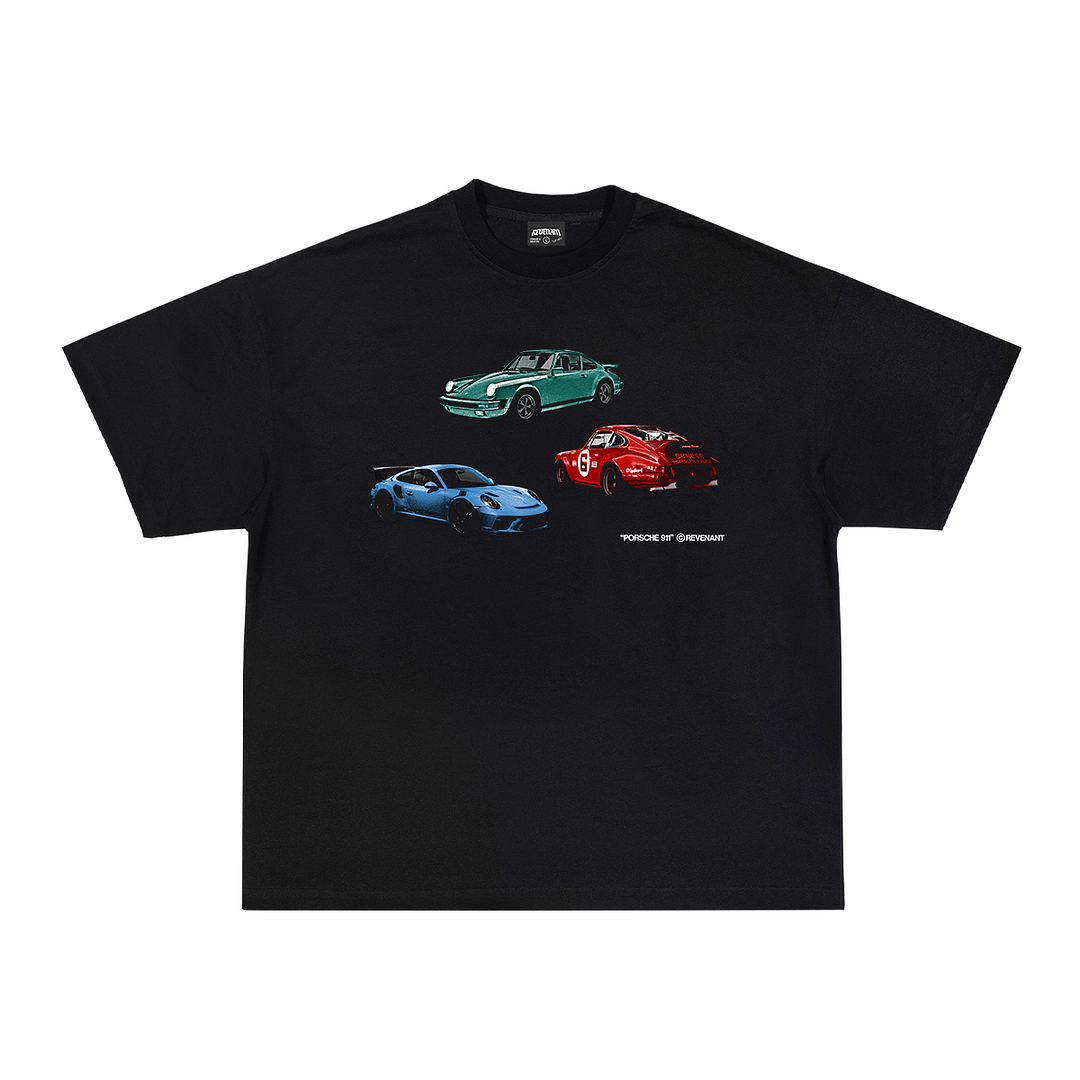 Porsche 911 Printed Oversized T-shirts