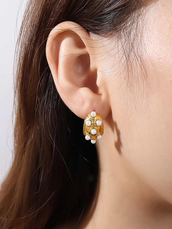 Geometric Drop Earrings GOLD-One_size