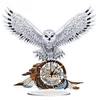 Diamond Painting Acrylic White Owl Clock Ornament
