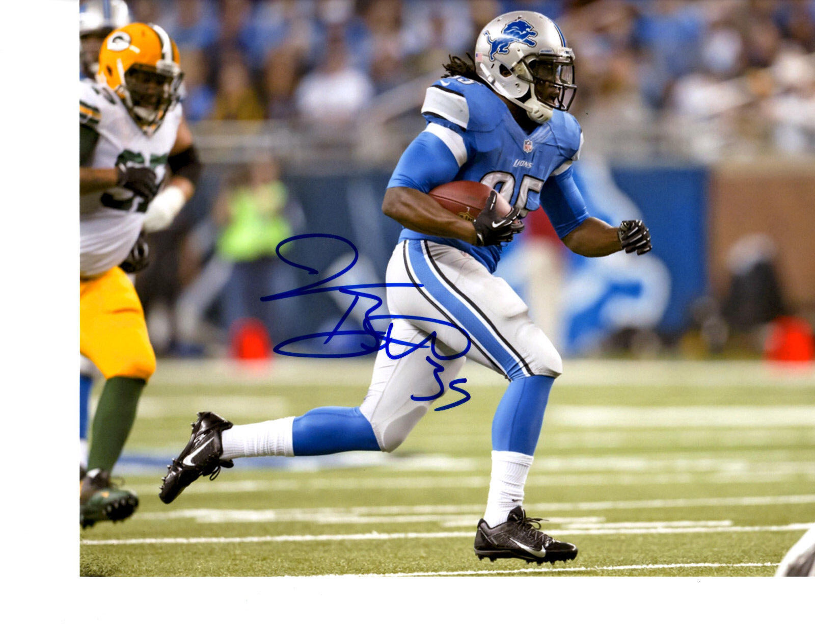 Joique Bell Detroit Lions hand signed autographed 8x10 football Photo Poster painting COA