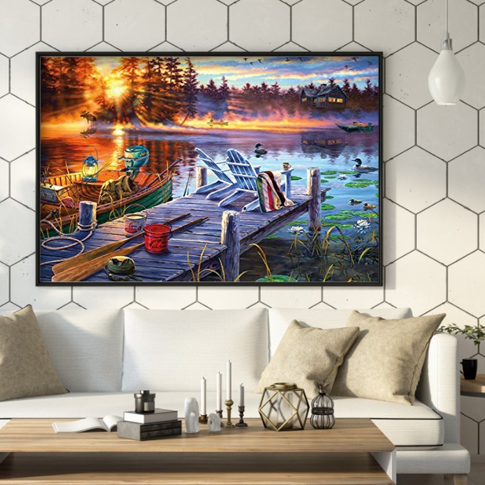 Lakeside - Full Round Diamond Painting (40x50cm)