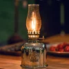 METAL OIL LAMP TRANSPARENT GLASS SMALL OIL LAMP SUITABLE FOR OUTDOOR CAMPING INDOOR HOME DECORATION ROOM OIL LAMP KEROSENE LAMP SUITABLE FOR TABLE DECORATION LIGHTING TABLE LAMP OIL LAMP