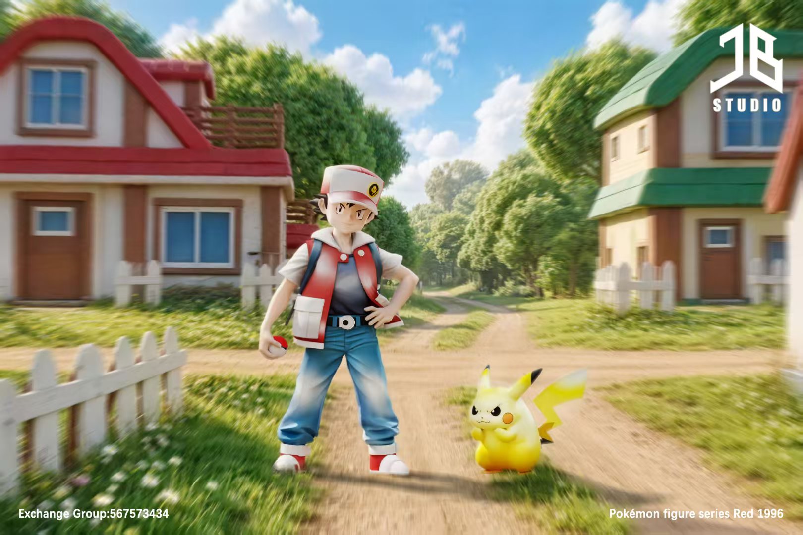 JB Studio - Red X Pikachu 1996 Retro Ver. Pok&eacute;mon-