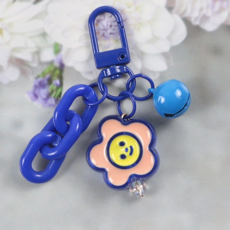 Cute Flower Butterfly Arylic Metal Unisex Bag Pendant Keychain