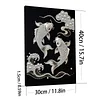 Peinture DIY en perles koi pour d&eacute;coration int&eacute;rieure peinture d&rsquo;art perl&eacute; 30x40cm avec cadre