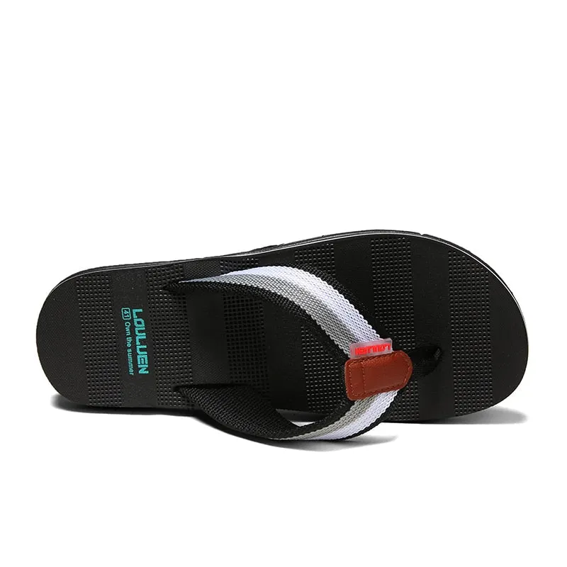 Men's Slippers 2021 New HUCHAO Outdoor Sandals American Fashion Outer Wear EVA Beach Shoes Summer Indoor Flip Flops Size 40-44