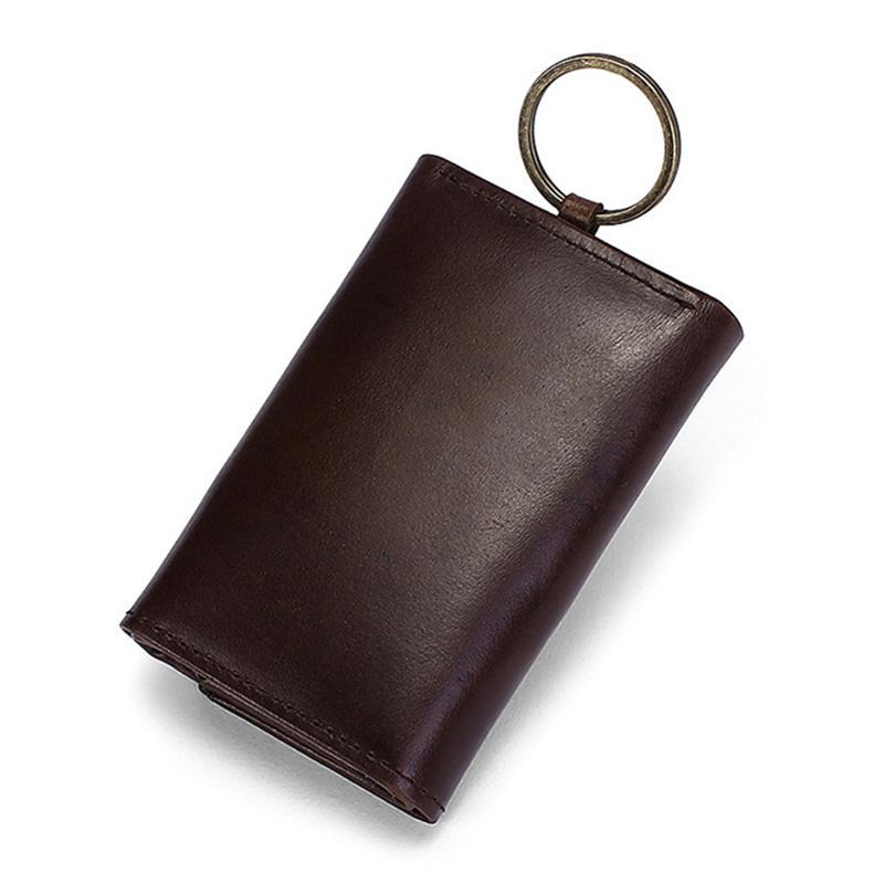 Small Casual Leather Key Case Change Purse