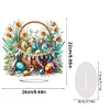 (US Only)2D Flat Easter Basket Egg DIY Desktop Diamond Art Kits Acrylic Diamond Art Decor