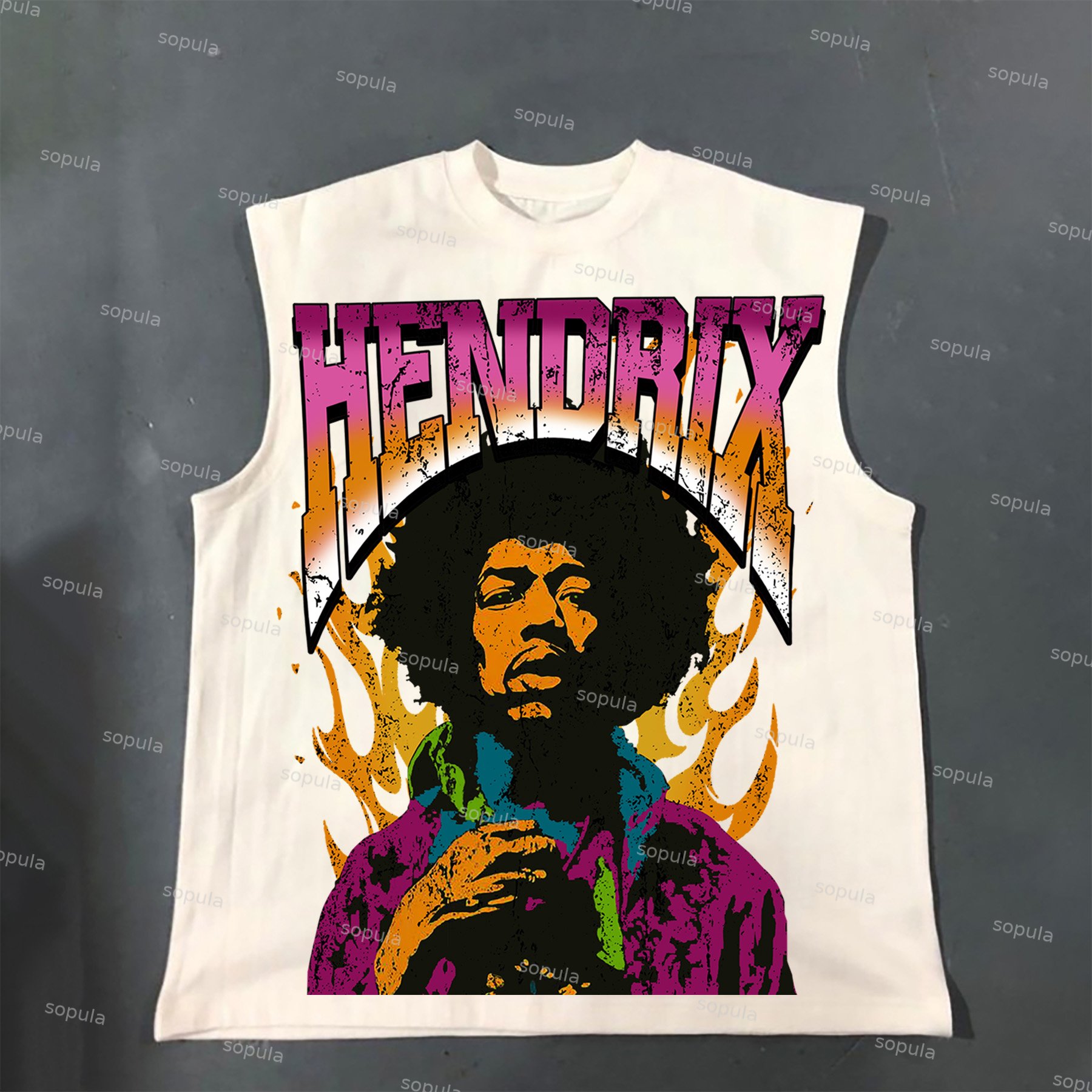 Sopula Jimi Hendrix Print Cotton Tank Top - Sopula｜Premium Graphic Tees & Graphic Clothing