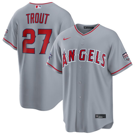 Men's Los Angeles Angels #27 Mike Trout Nike Gray 2026 All-Star Game Replica Jersey