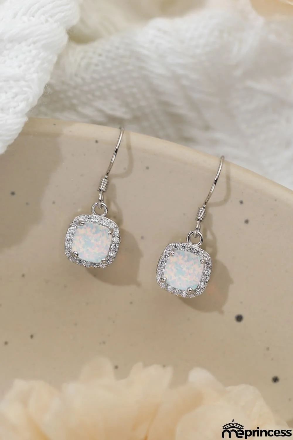 Opal Square Drop Earrings