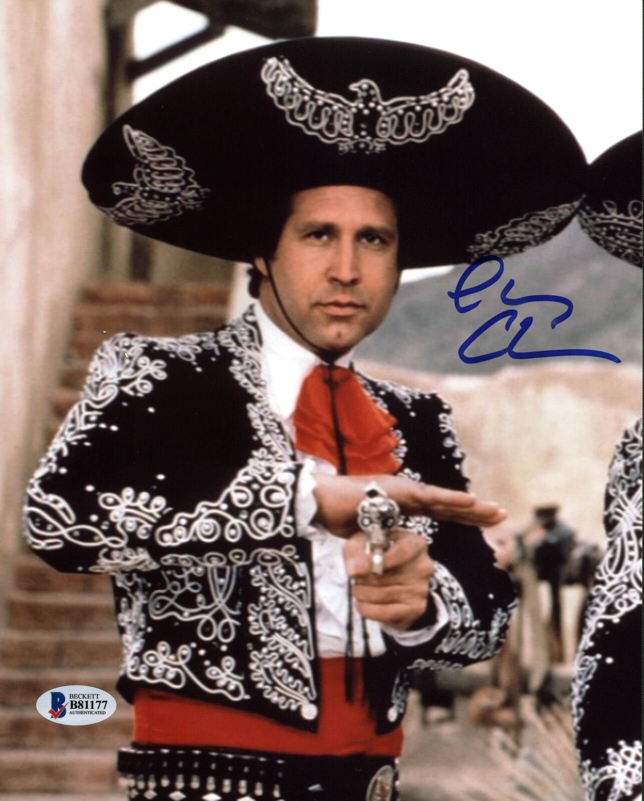 Chevy Chase Three Amigos Authentic Signed 8X10 Photo Poster painting BAS Witnessed 13