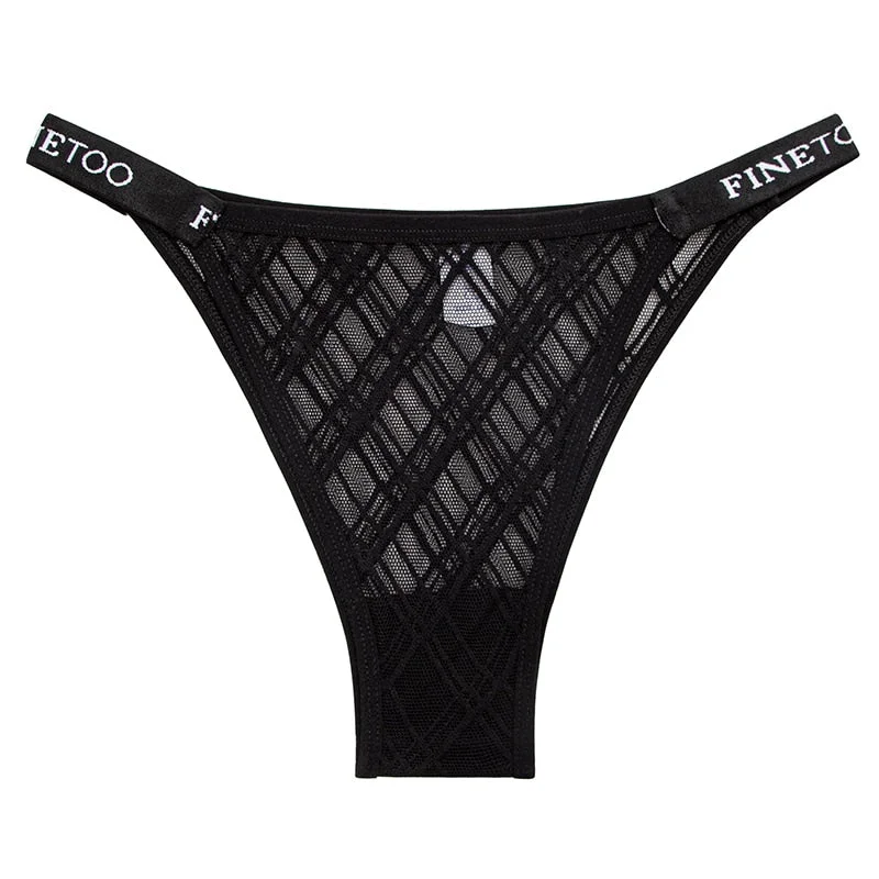 FINETOO Lace Panties Women S-XL Brazilian Underpants Low-Rise Thongs Ladies Sexy Panty Letter Underwear Female G-string Lingerie