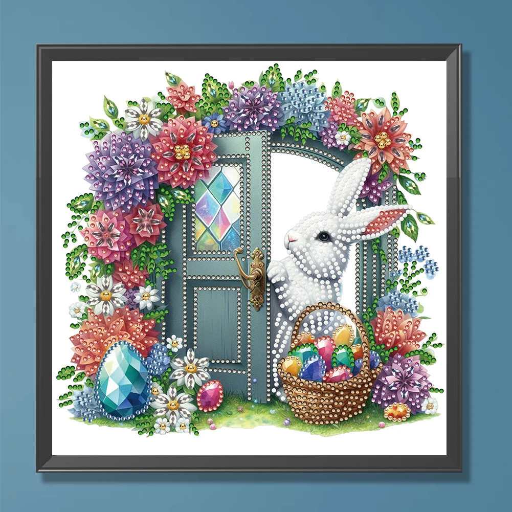 Diamond Painting - Partial Special Shaped Drill - Garden Rabbit(Canvas|30*30cm)