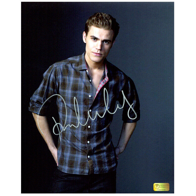 Paul Wesley Autographed The Vampire Diaries 8×10 Studio Photo Poster painting