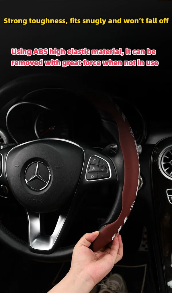 Luminous Nappa Leather Car Steering Wheel Cover