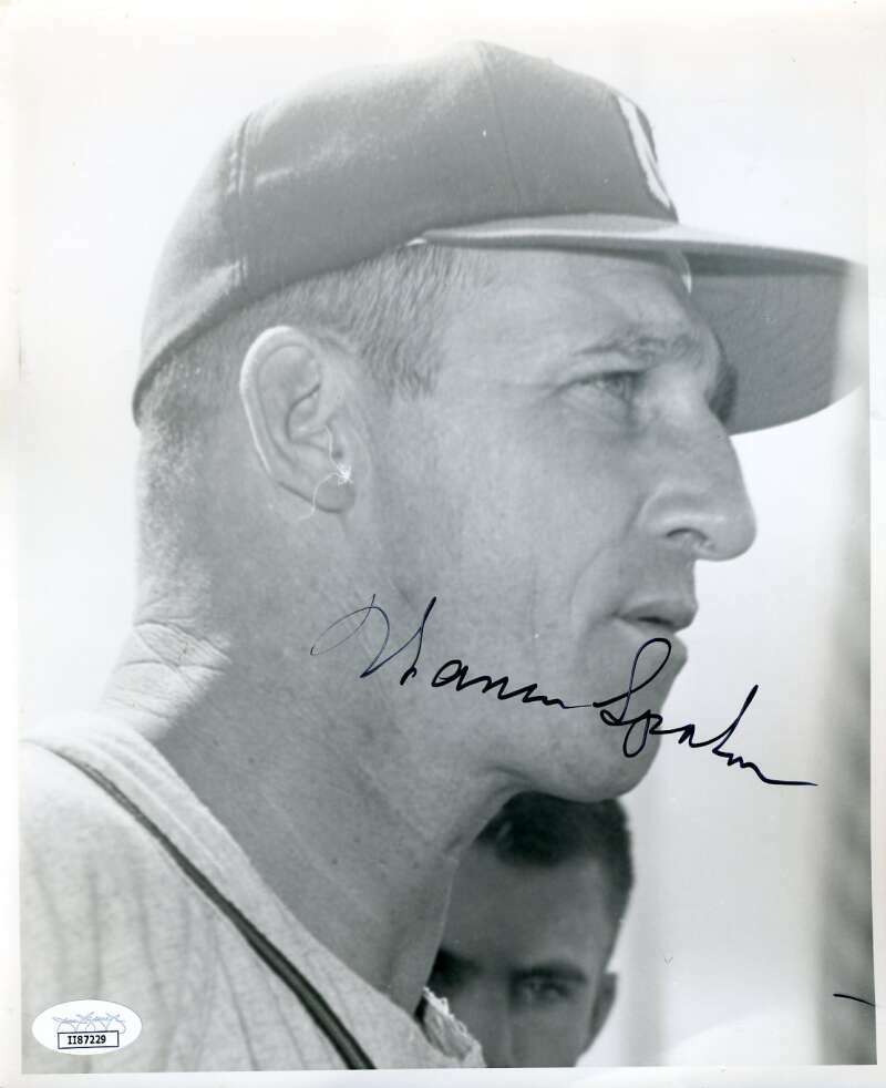 Warren Spahn JSA Coa Hand Signed 8x10 Photo Poster painting Autograph