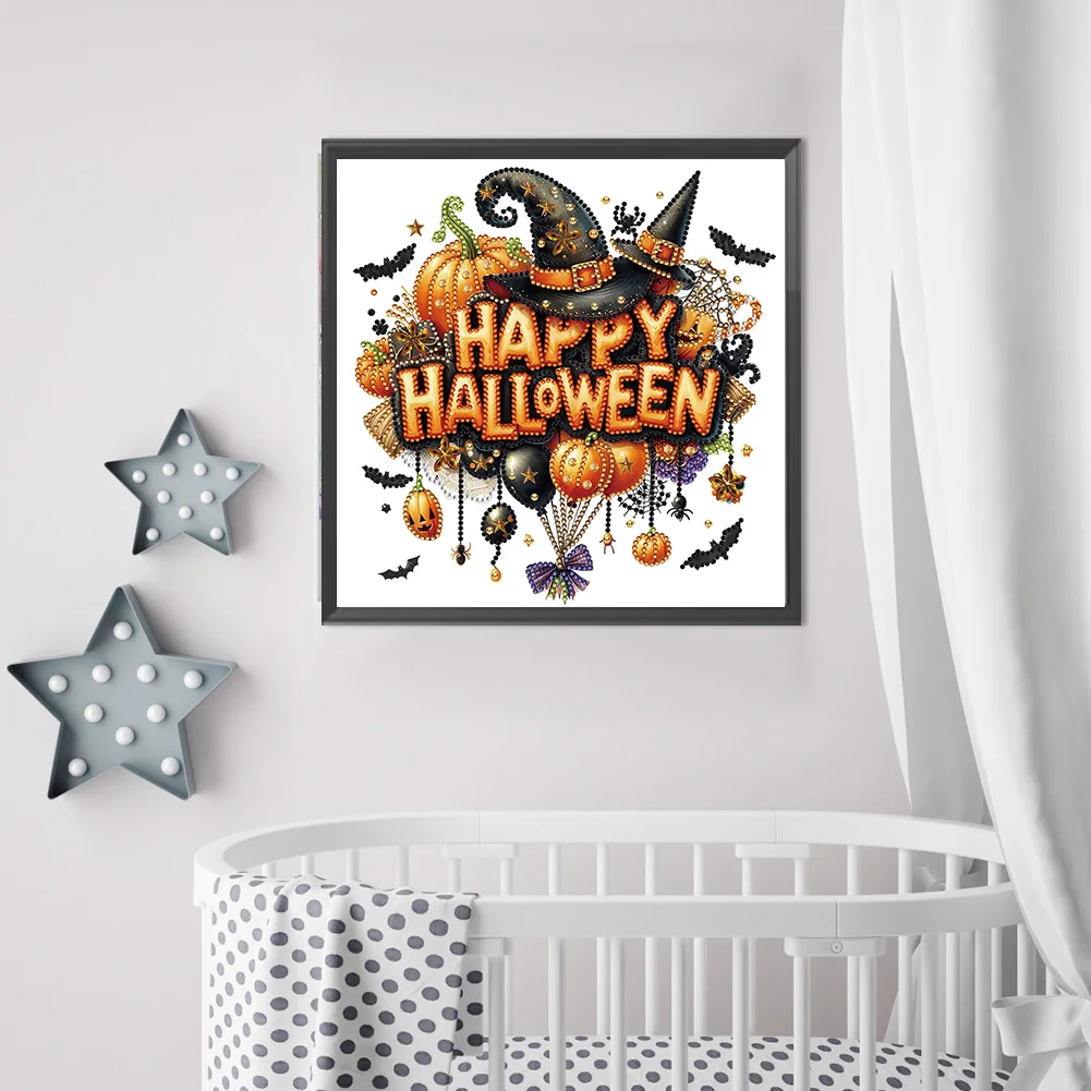 Diamond Painting - Partial Special Shaped Drill - Happy Halloween(Canvas|30*30cm)