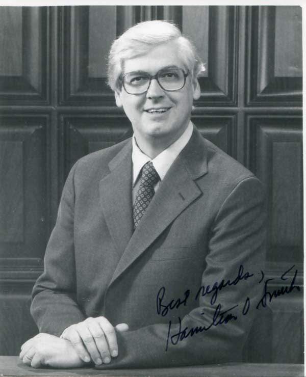 Hamilton O. Smith autograph NOBEL PRIZE Medicine 1978, signed Photo Poster painting