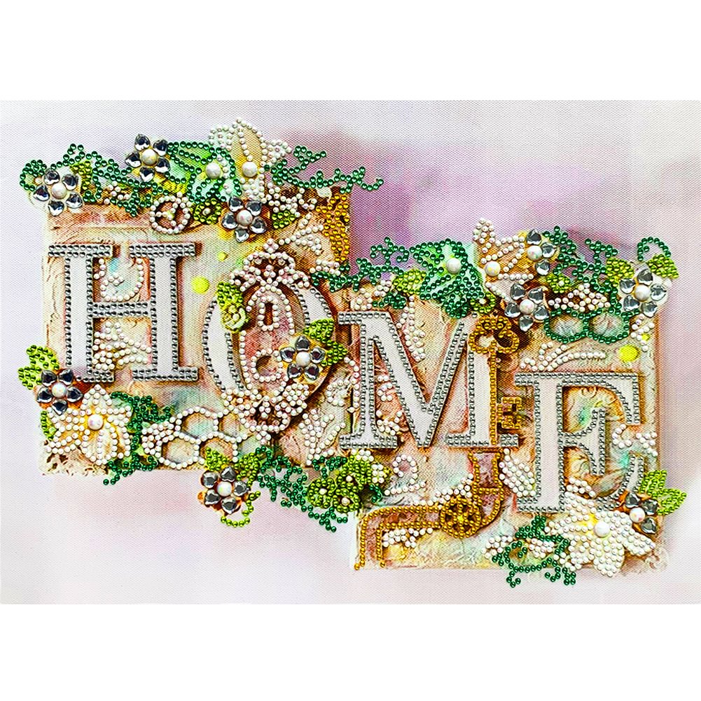 Home Word - Partial Drill - Diamond Painting