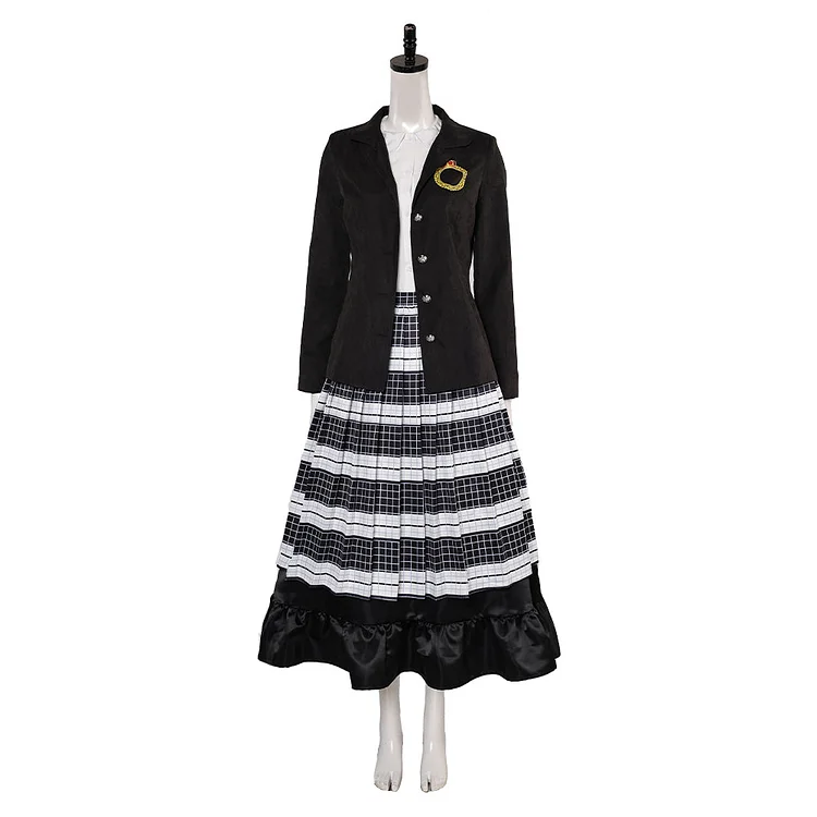 Beetlejuice 2 (2024) Lydia Black Cube Skirt Outfits Cosplay Costume Halloween Carnival Suit