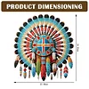 (US Only)Acrylic 2D Flat Indian Shield DIY Hanging Diamond Art Kits Wall Door Decoration
