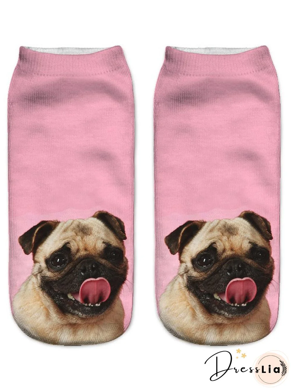 Casual 3D Printing Gradient Color Dog Pattern Socks Everyday Home
