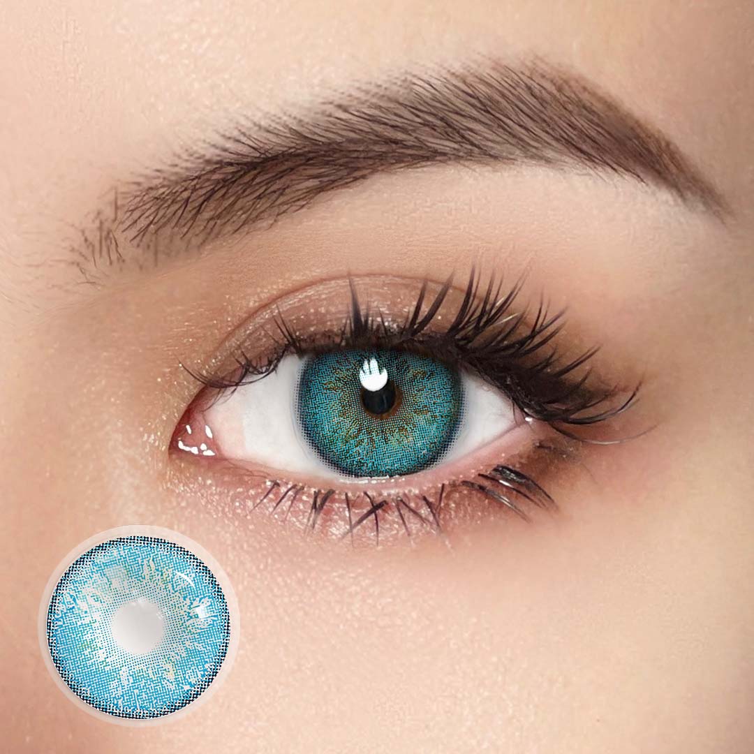 APRILEYE Ice Crystals Blue Colored Contact Lenses