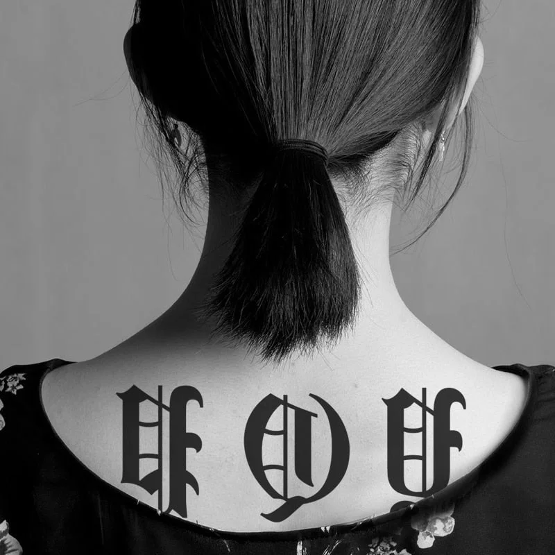 Waterproof Temporary Tattoo Sticker English Letter Alphabet A To Z Flash Tatoo Fake Tatto Hand Leg Body Small Art for Men Women