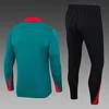 2024/2025 Liverpool Half-Pull Training Suit Green Jersey 1:1 Thai Quality Set