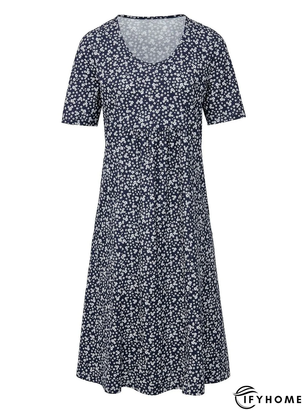 Summer Floral Pockets Midi Dress | IFYHOME