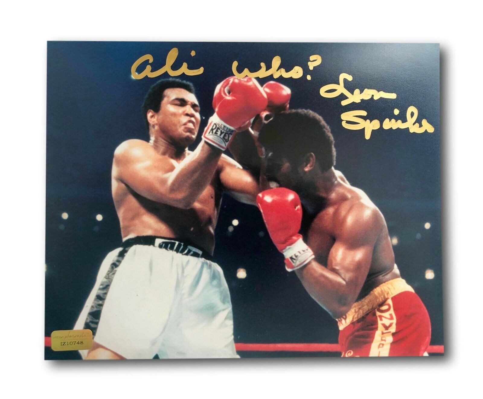 Leon Spinks Signed 8x10 Photo Poster painting Inscribed Ali Who?