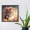 >SALE<5D DIY Full Round Drill Partial AB Diamond Painting Tiger Decor 45x45cm