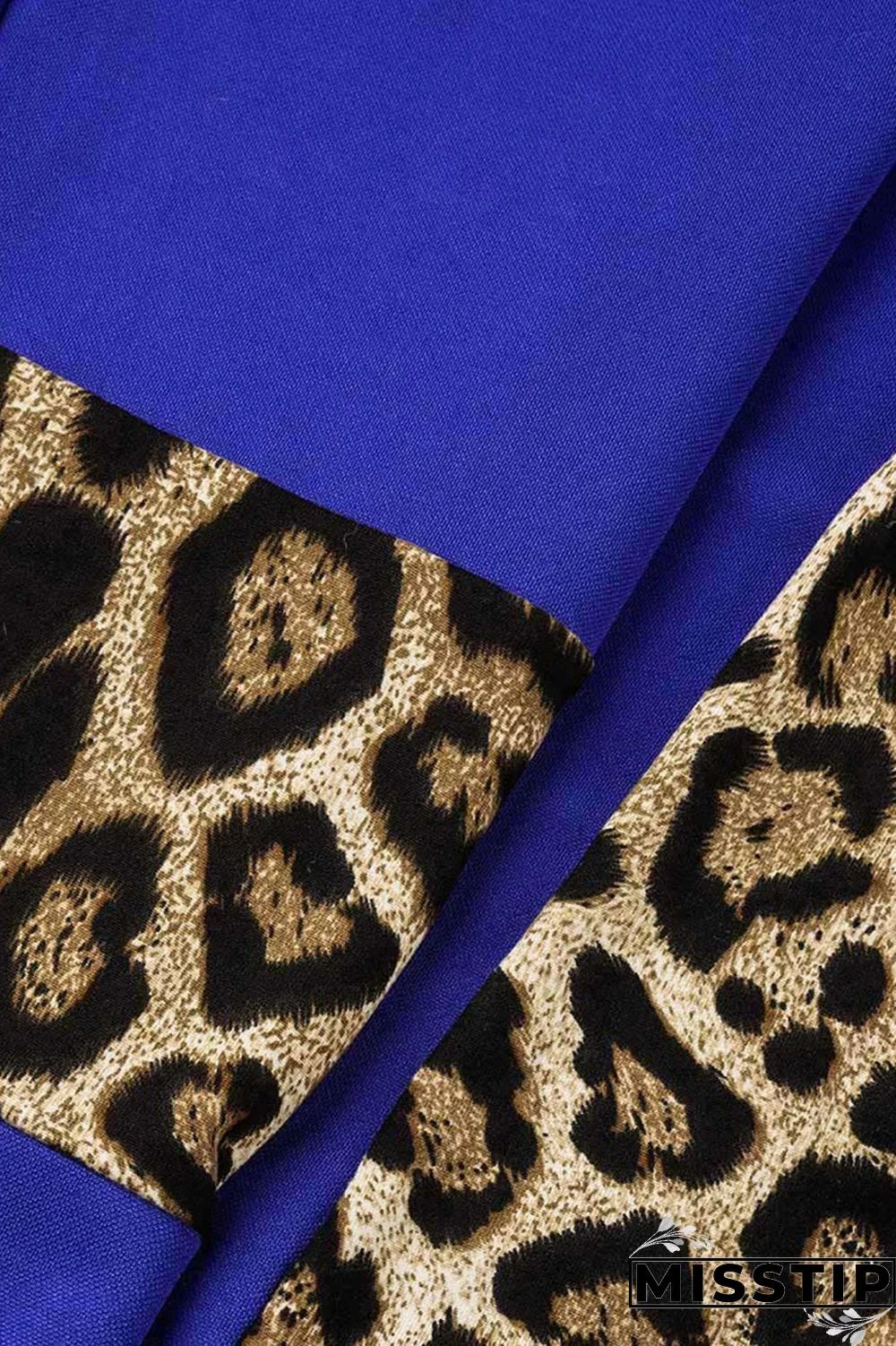 Blue Casual Print Patchwork O Neck Long Sleeve Two Pieces