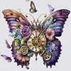 5D DIY Full Round Drill Diamond Painting Mechanical Butterfly Kit Decor 40x40cm