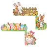 uk.everydayedeals 2Pcs Diamond Painting Door Corner Sign - Easter Bunny