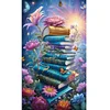 Flowers And Books - Round Drill Diamond Painting - 50*85CM - Large Size