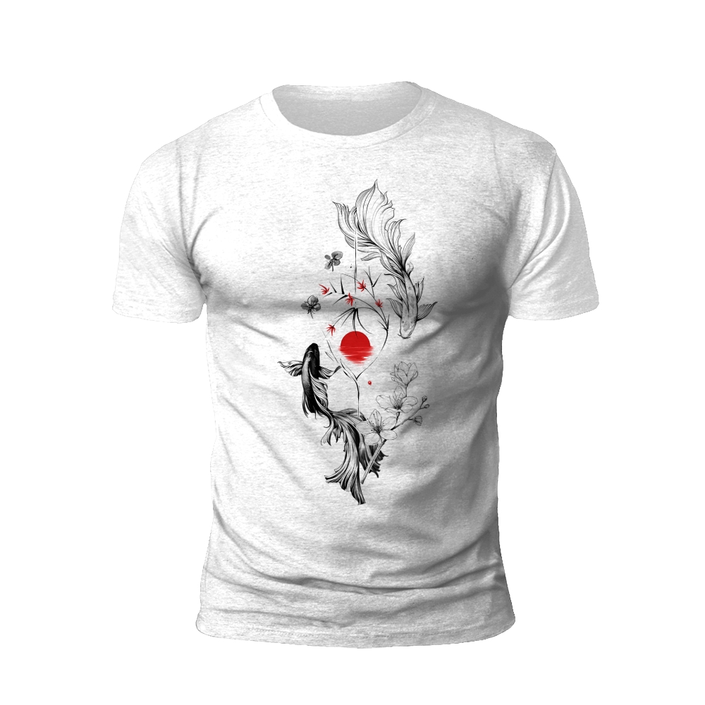 Koi Fish Art T-Shirt: Serenity in Style