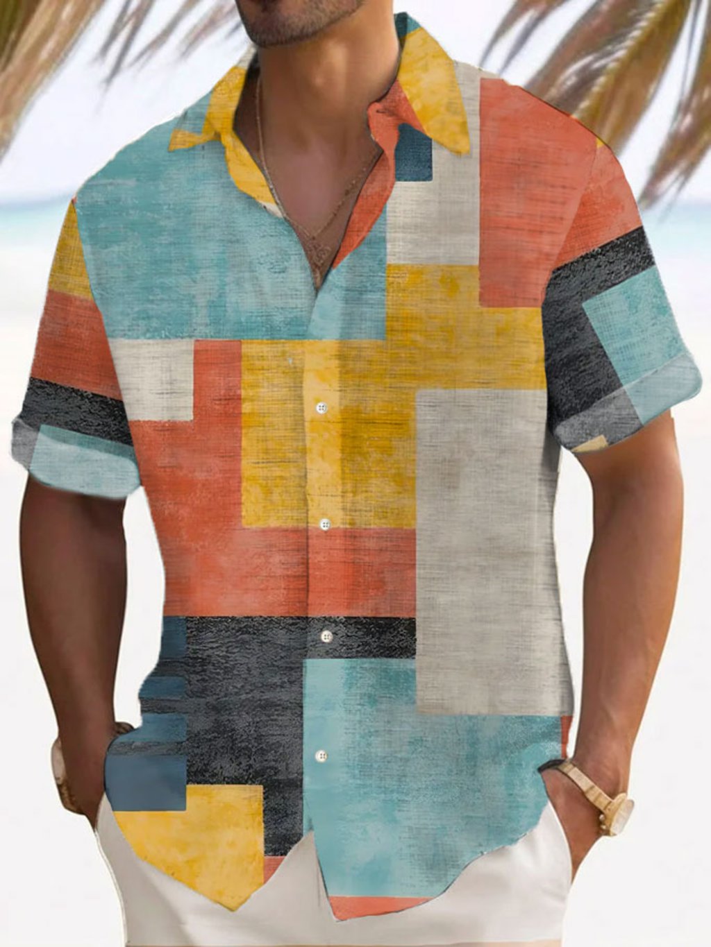 Men's Resort Style Print Shirt