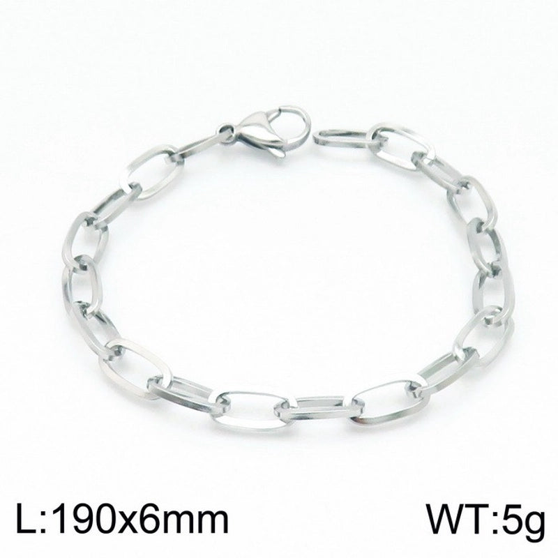 Hip-hop Solid Color Stainless Steel Plating Bracelets 1 Piece