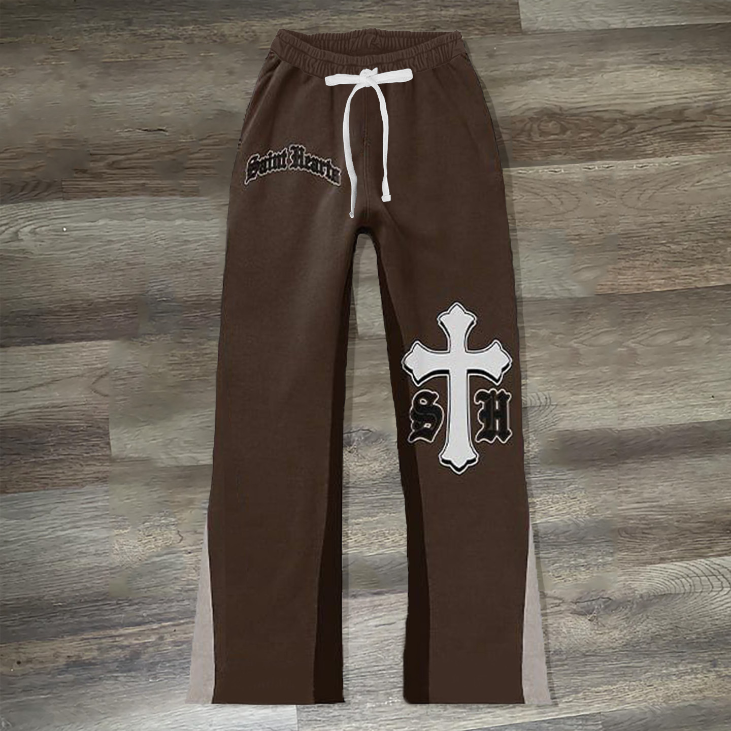 Cross Saint Hearts Print Sweatshirt Trousers