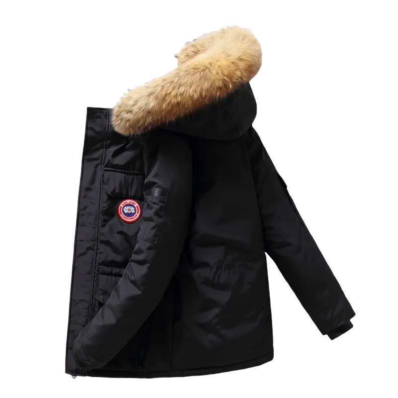 Expedition Men and Women Same Style down Jacket Fur Collar Overcome Warm Coat Overcoat