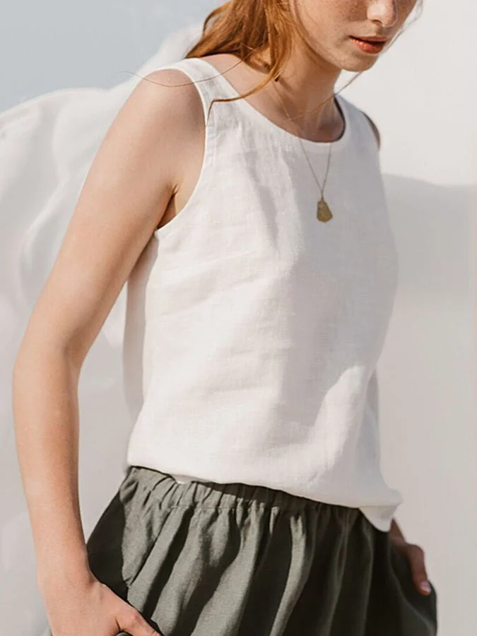 Cotton Linen Sleeveless Camisole