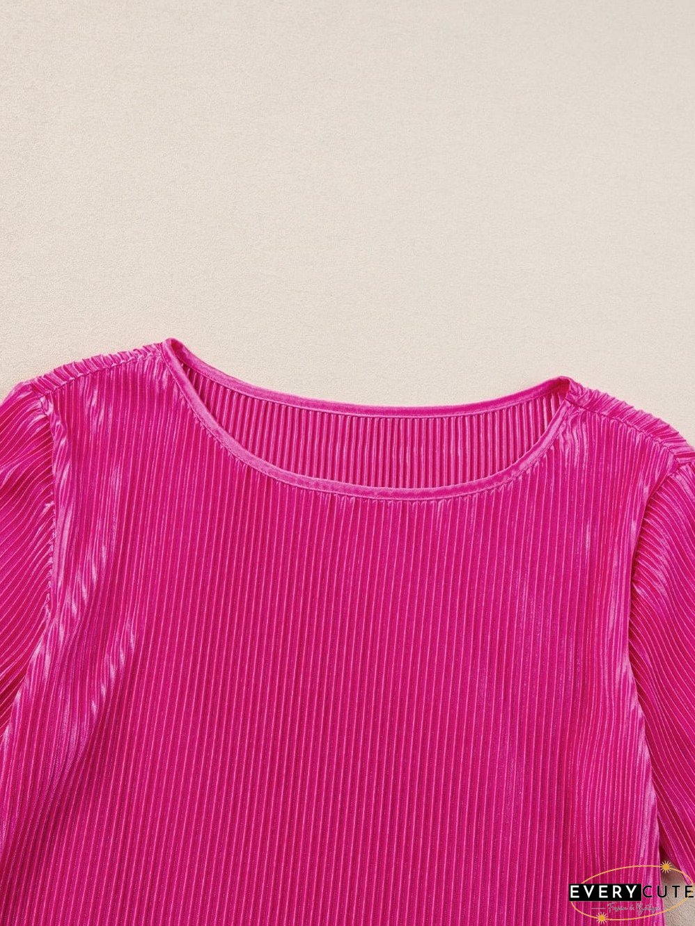 Women's Pink Pleated Shorts and Top Set