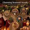 6pcs DIY Pearl Diamond Painting Christmas Tree Hanging Ornaments