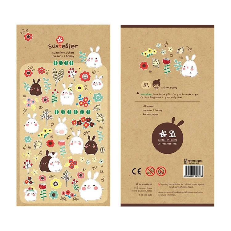 Flower Bunny Sticker